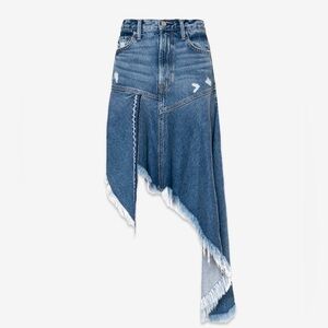 Asymmetrical Denim Skirt
